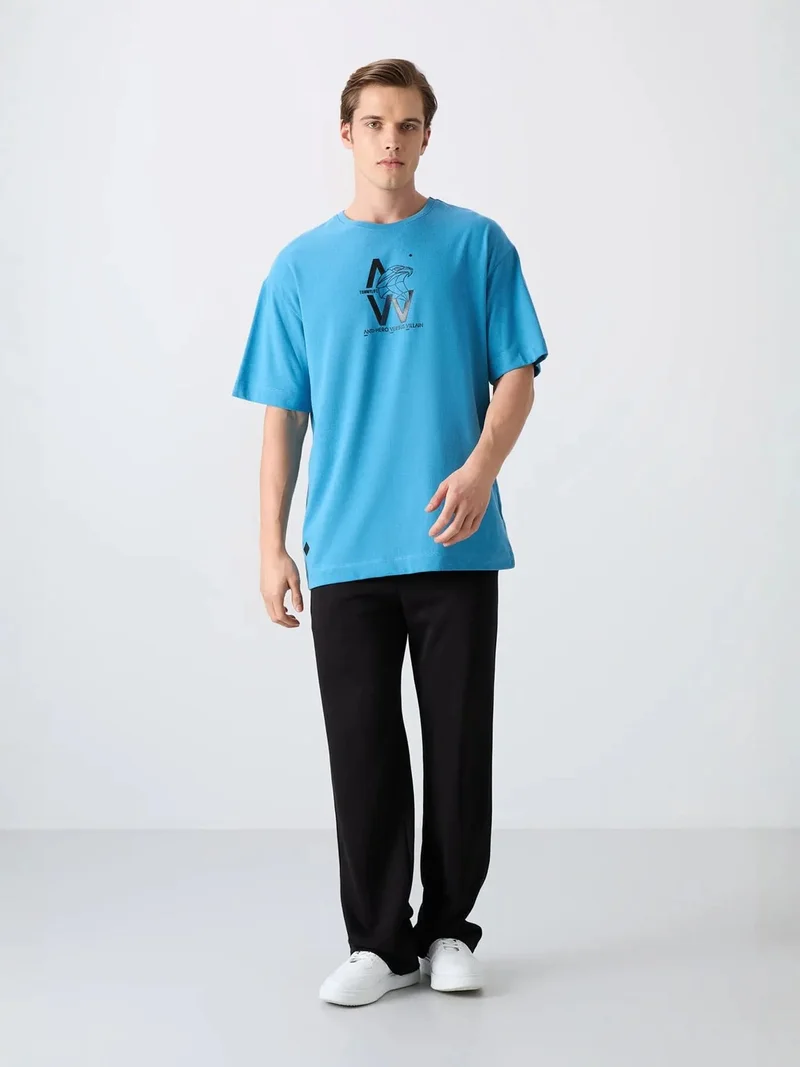 TOMMYLIFE TOMMY Oversized Logo Crew Neck T-Shirt