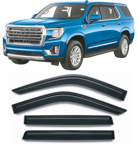Optimal Co 20212026 TapeOn Rain Guards for Chevrolet Tahoe Chevy for GMC Yukon Side Window Visor Deflectors Extra Thick Vent Shades 2022 2023 2024 2025 - Image 1
