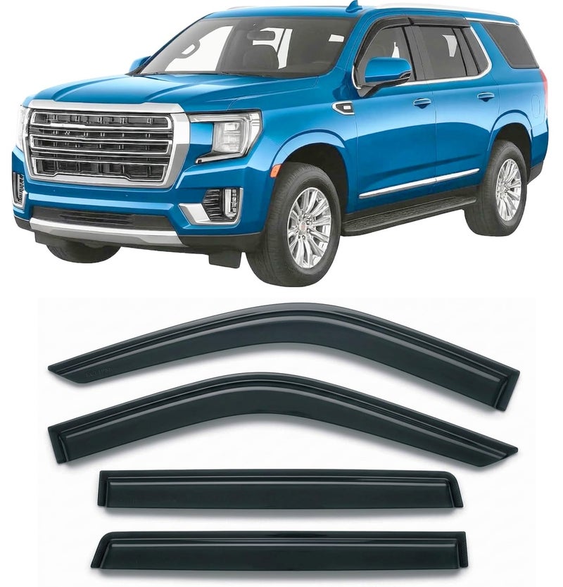 Optimal Co 20212026 TapeOn Rain Guards for Chevrolet Tahoe Chevy for GMC Yukon Side Window Visor Deflectors Extra Thick Vent Shades 2022 2023 2024 2025 - Image 3