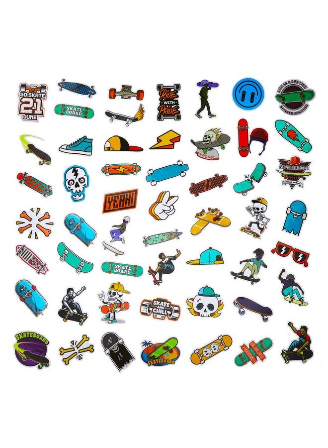 Cleverplay 100 Pack Skateboard Stickers, Skateboard Party Favors, Birthday Decorations - Image 2