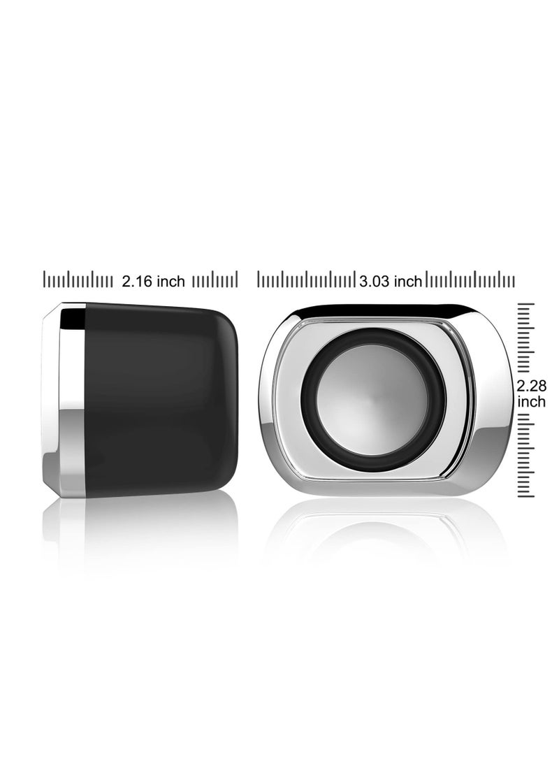 KASTWAVE - Computer Speaker, Minimalistic 2.0 USB-C Powered Desktop Speakers, Laptop Speakers with Volume Control and 3.5 Mm Audio Plug, Suitable for PC Monitor, Tablets and Cellphone (Black) - Image 1