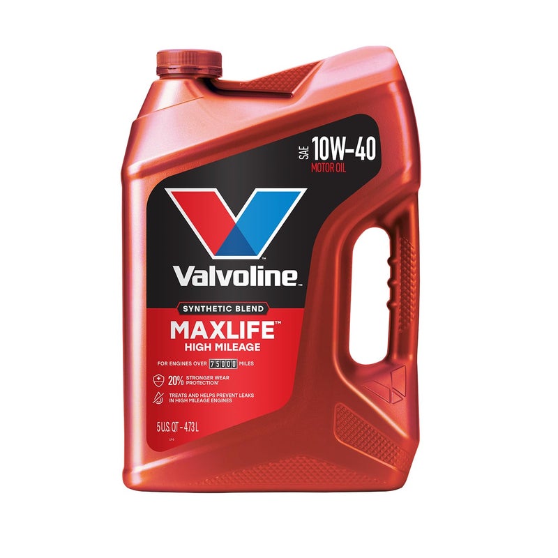 Valvoline High Mileage with MaxLife Technology SAE 10W40 Synthetic Blend Motor Oil 5 QT - Image 2