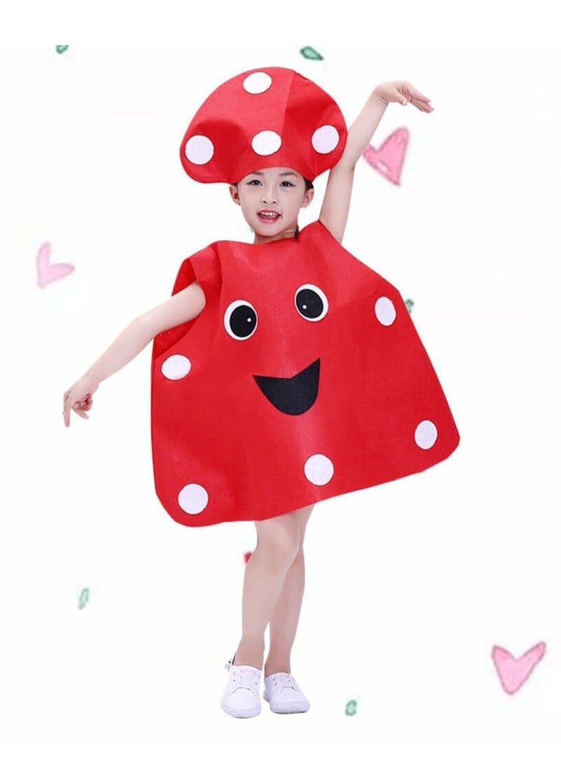 SOLARAE Kids Costume Funny Fruit Design Outfit for Boys and Girls mushroom Dress up Fruits Suit with Hat Holidy - Image 5