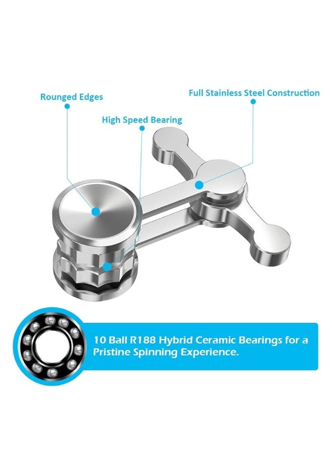 Duomishu Updated Version Fidget Spinner Metal Sensory Fidget Hand Toys Focus Finger Spinning Toys for Kid and Adult Relieving Stress Boredom Party Favors Return Gifts Goodie Bag Stuffers Classroom Prizes - Image 2