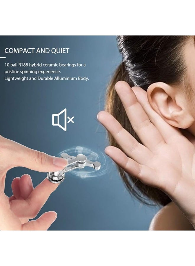 Duomishu Updated Version Fidget Spinner Metal Sensory Fidget Hand Toys Focus Finger Spinning Toys for Kid and Adult Relieving Stress Boredom Party Favors Return Gifts Goodie Bag Stuffers Classroom Prizes - Image 4
