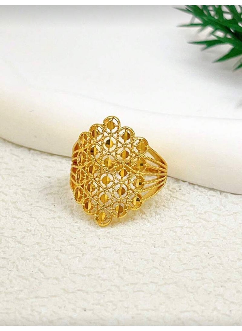 GOLDMAX 21k Gold Plated Ring For Women One Size - Image 1