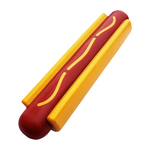 SodaPup Hot Dog Durable Dog Chew Toy Made in USA from NonToxic Pet Safe Food Safe Nylon Material for Mental Stimulation Clean Teeth Fresh Breath Problem Chewing Calming Nerves More - Image 1