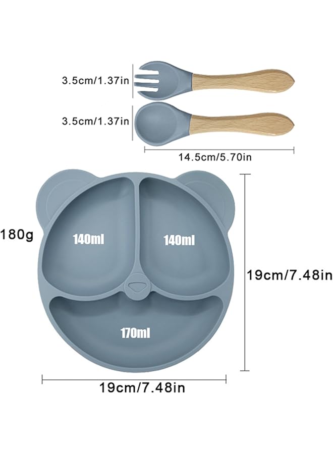 LINJIE Baby Feeding Set Baby Led Weaning Supplies Baby Tableware Set With Spoon And Fork Food Grade Silicone Material Bpa Free. - Image 4
