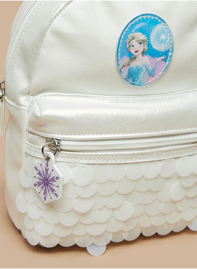 Disney - Girls Disney Frozen Print Backpack with Adjustable Shoulder Straps and Sequin Detail - Image 1
