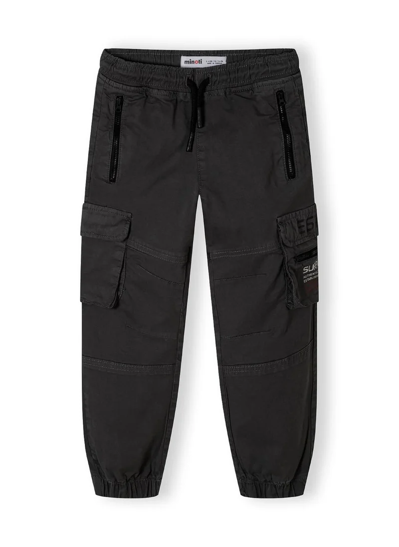 MINOTI Teen Boys Cargo Trousers with Zipped Pockets and a Print
