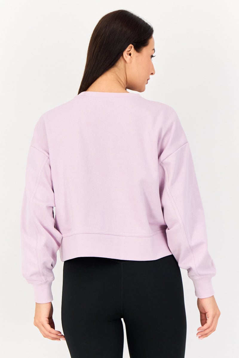Nike Women Oversized Fit Long Sleeve Training Sweatshirt, Lavender - Image 2