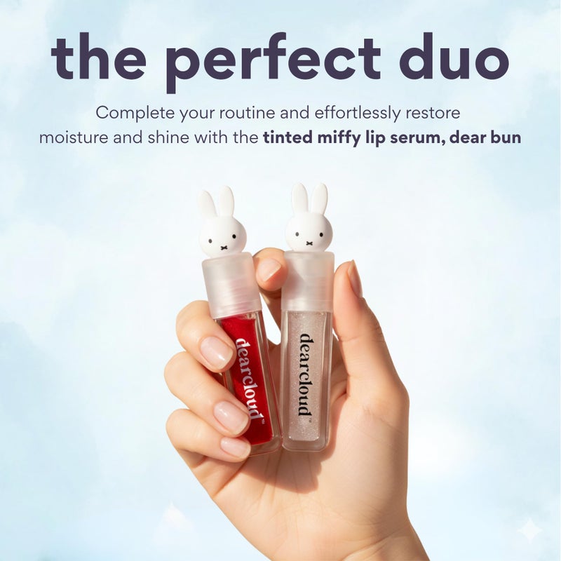 dearcloud Miffy Lip Serum Jelly - Clear Shimmer Lip Gloss for Hydration & Shine (Clear Skies) - Image 5
