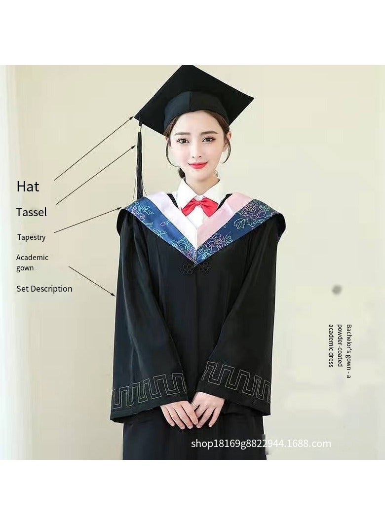 general Graduation Gown Set – Bachelor/Master/Doctorate Academic Regalia with Hood & Cap for Men & Women - Image 1