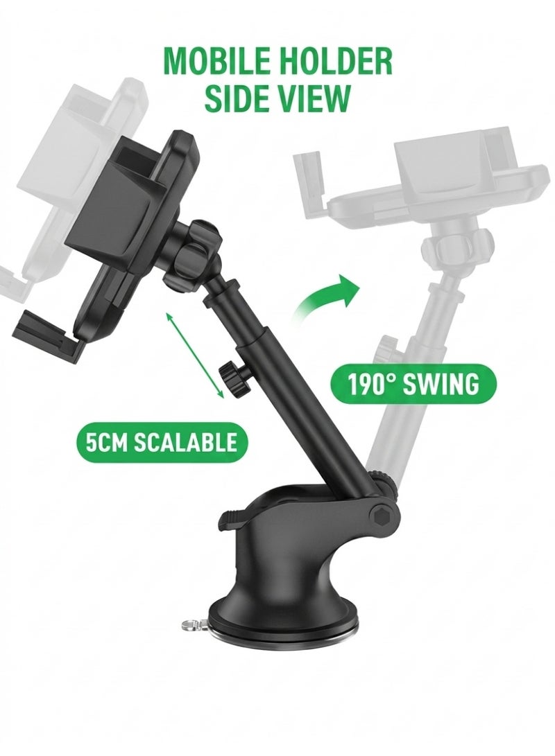 Universal Car Mobile Phone Holder with Strong Suction Cup & 360° Rotation - Image 3