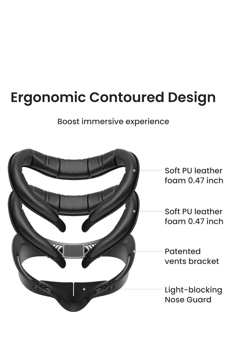 KIWI Design V4 Facial Interface Accessories 2 Face Pads Compatible with Meta Quest 3S - Image 3