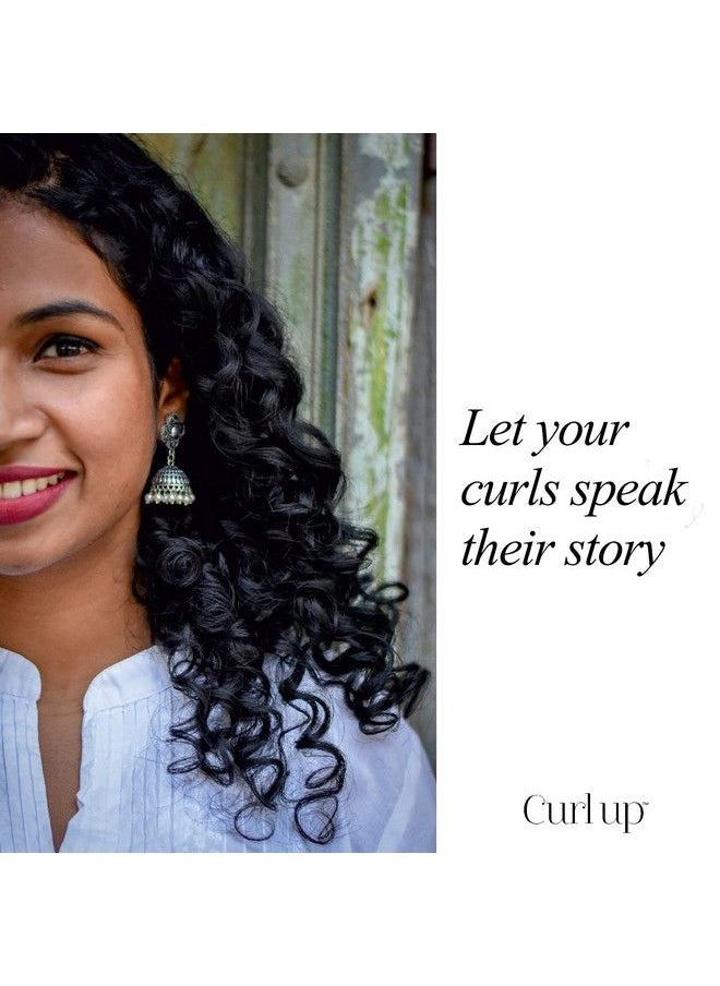 Curl Up - مجموعة العناية بالشعر المجعد مع شامبو وبلسم للشعر المجعد وكريم تحديد الشعر المجعد للشعر الجاف والمتموج والمجعد، خالية من الكبريتات والبارابين والسيليكون (مجموعة من 3 قطع) - Image 1