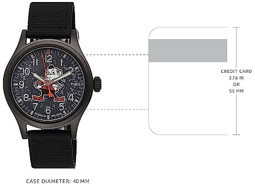 Timex Men's NFL Scout 40mm Watch – Cleveland Browns with Black Fabric Strap - Image 4