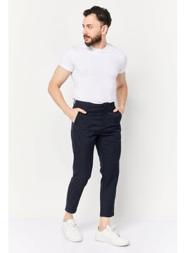 Selected Homme Men Tapered Fit Plain Chino Pants, Navy  - Image 2