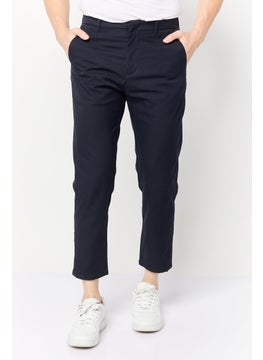Selected Homme Men Tapered Fit Plain Chino Pants, Navy  - Image 1