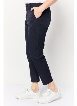 Selected Homme Men Tapered Fit Plain Chino Pants, Navy  - Image 3