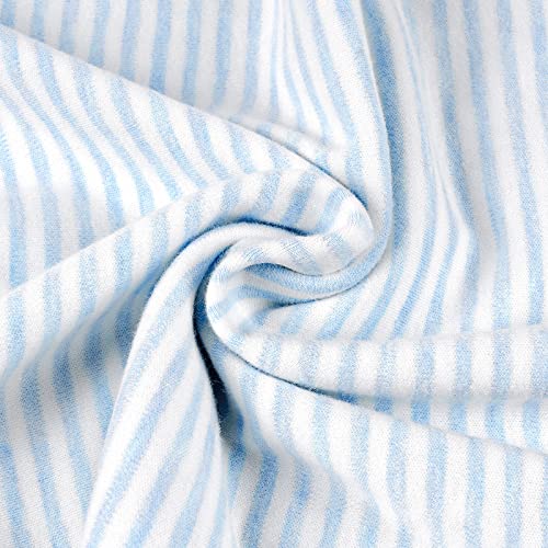 Zenssia Organic Cotton Toddler Pillowcase/Travel Pillowcase Pack of 2 Set 13x18 Inches with Envelope Closure - Soft & Breathable Baby Pillow Case Cover Blue Stripe - Image 5