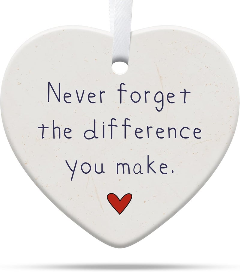 88FERMION Thank You Gifts for Women, Nurse, Coworkers, Teacher, Retirement Farewell Going Away, Never Forget The Difference You Make Ornament, Christmas Ornaments 2025 - Image 1