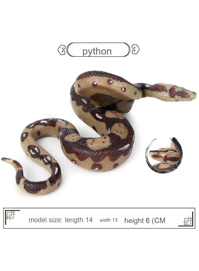 NIBEMINENT Realistic Wild Animal Golden Python Snake Toy