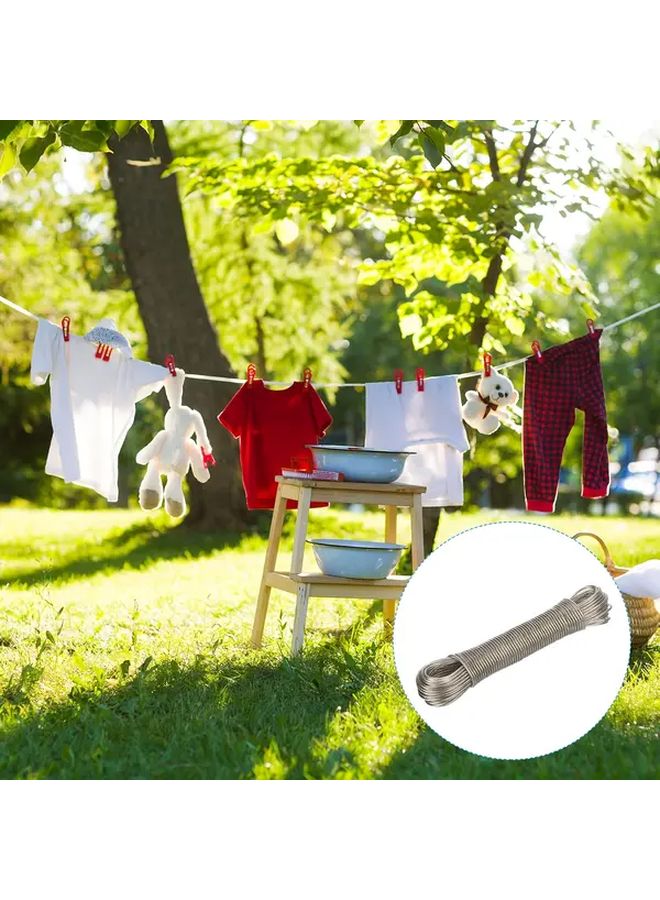 Heavy Duty Steel Core Clothesline Anti Tangle Spiral PVC Coating Natural Color 1968 5inch - Image 2