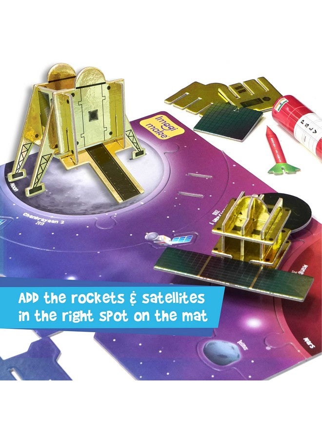 Imagimake Mapology - India's Space Odyssey, Learn About Indian Rockets & Satellites & Solar System - Educational Toy and Learning Aid, Puzzles for Kids for Age 5 Years+, Best Gift for Boys & Girls - Image 5