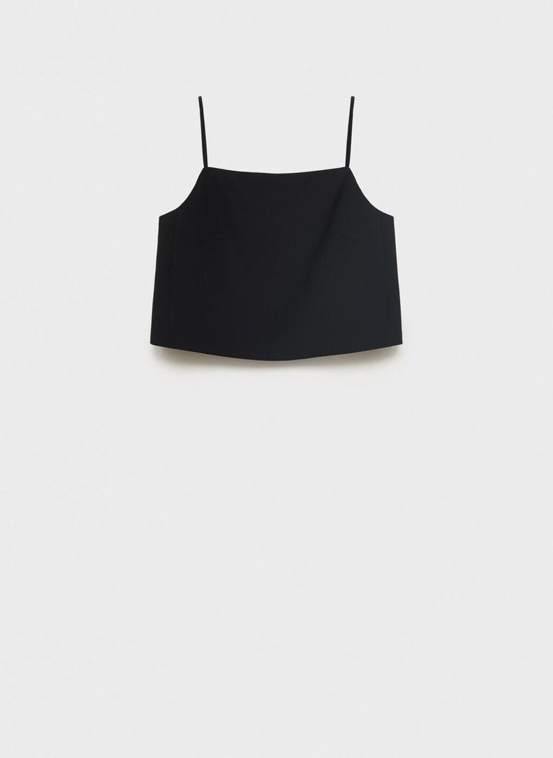 MANGO Buttoned Crop Top  - Image 4