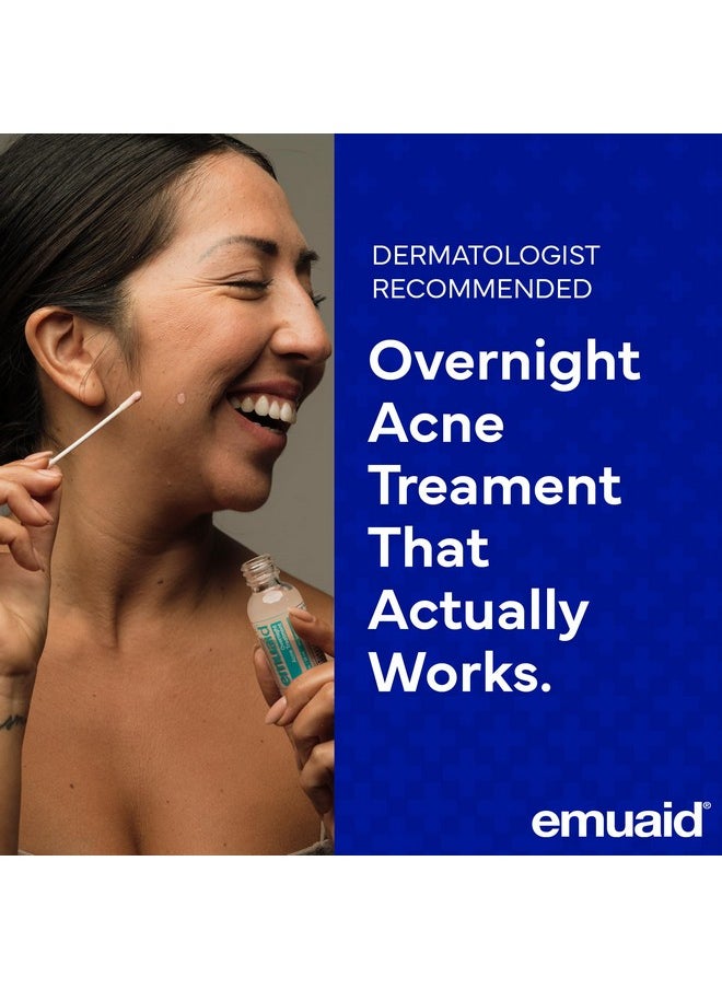 Emuaid EMUAID Overnight Acne Treatment | Gentle, Fast-Acting Solution for Adults & Teens with Salicylic Acid | Clears Stubborn Pimples, Cystic Acne, Blackheads, Rosacea & Hormonal Breakouts | 1oz  - Image 2