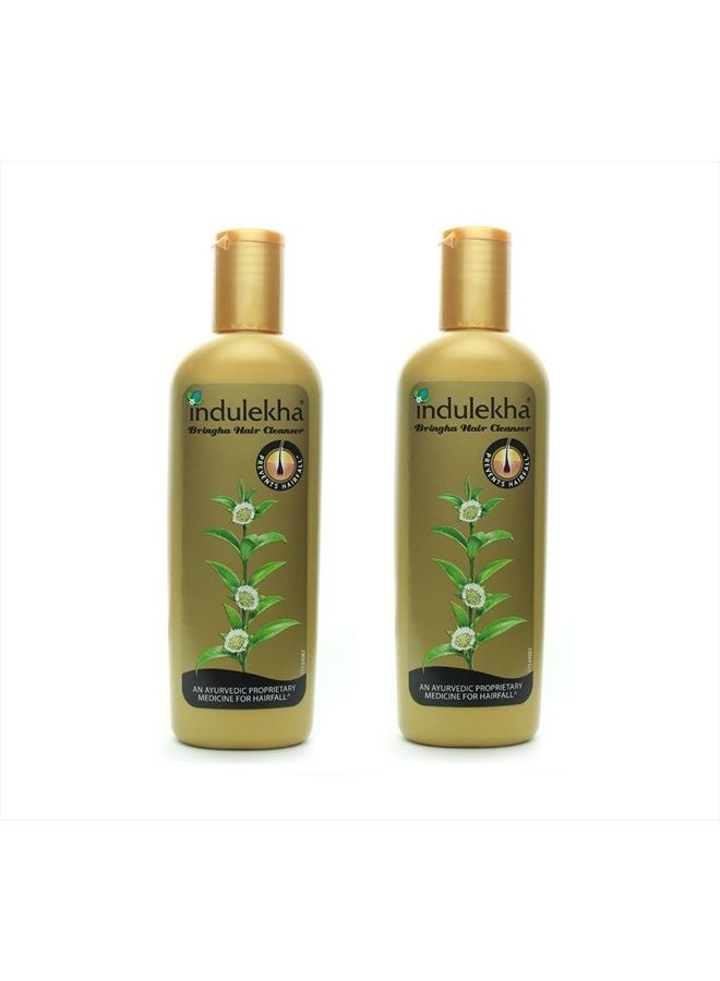 INDULEKHA شامبو إندوليكا برينجها المضاد لتساقط الشعر (منظف للشعر) 200 مل، 6.76 أونصة (عبوة من قطعتين)