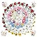 OBUJOPAL 100 Pcs Natural Flower Stickers for Scrapbooking Junk Journal Notebook Planner Card Making Collage Envelope Water Bottle Phone Case Craft Rose Daisy Lavender Sunflower Wildflower Stickers - Image 2