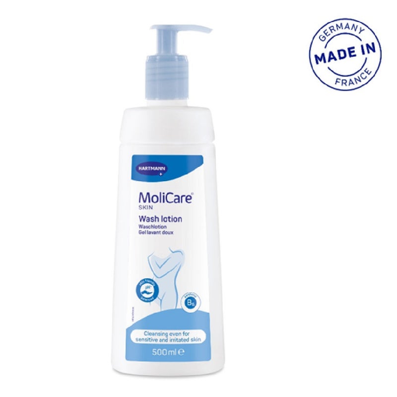 MoliCare Skin Wash Lotion, Senior Care Wash Lotion, gentle cleansing with water of sensitive senior skin, 500ml