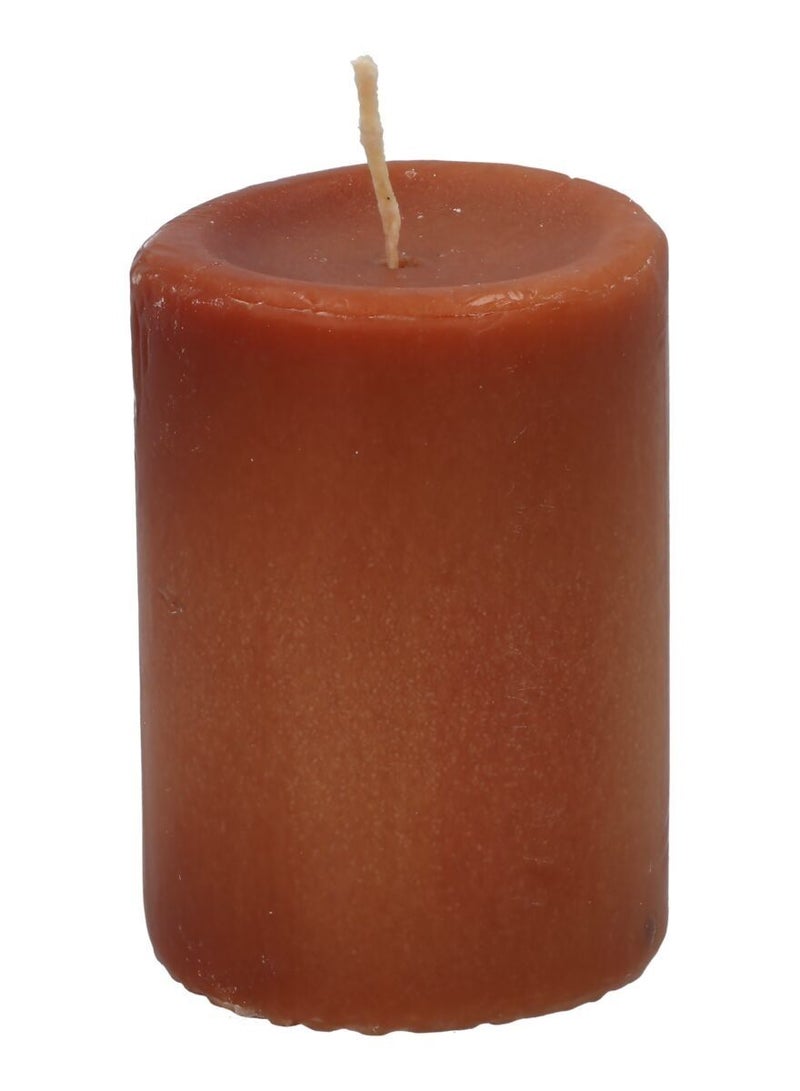 Candle-Lite Cinnamon Pecan Scented Pillar Candle 4Inch - Image 1