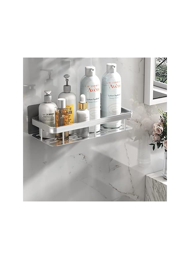 Raxoom Shower Caddy Shelf, Adhesive Black bathroom storage rack,No Drilling Wall Mounted Shower Organizer,Rustproof Bath Storage Basket for Bathroom,Toilet,Kitchen - 2 Pack - Image 5