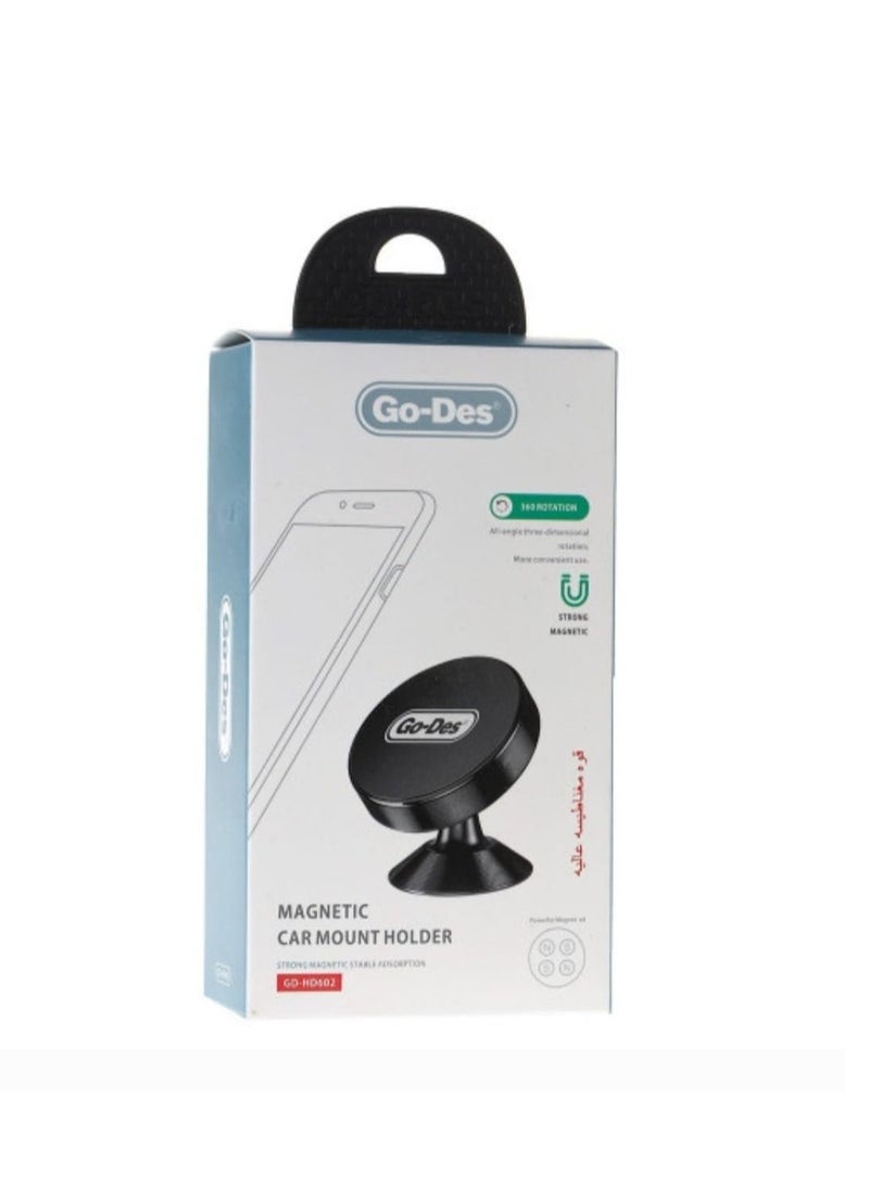 GO-DES GD-HD602 Round Magnet Car Mount - Image 2