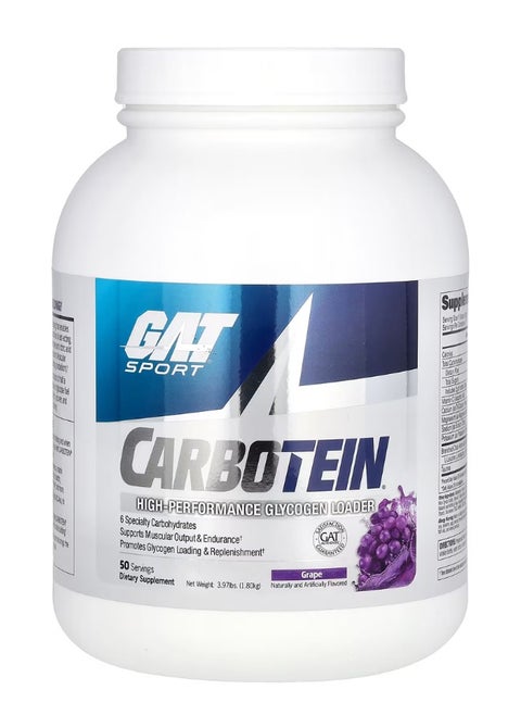 Carbotein High-Performance Glycogen Loader,Grape,50 Servings