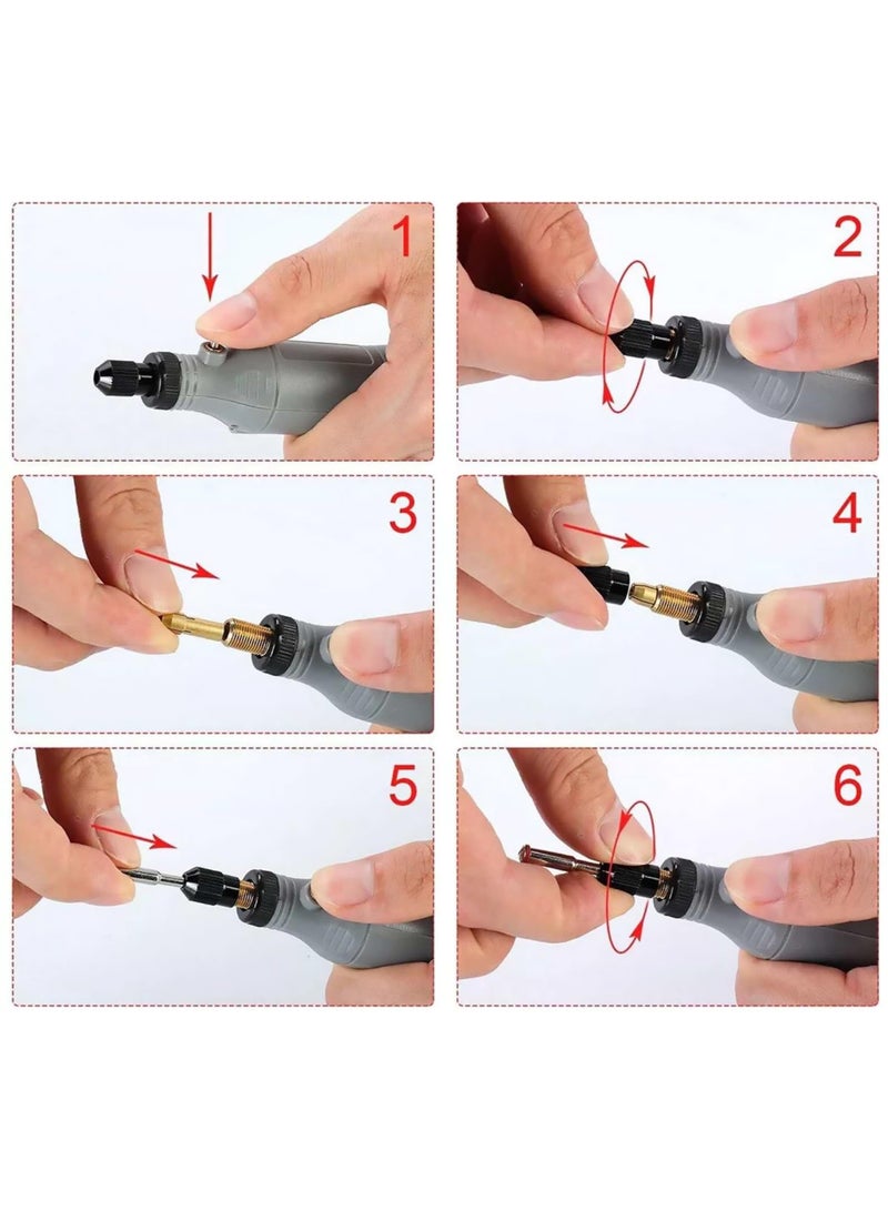 DIY Small Cordless USB Rechargeable Electric Grinder With Led Light , Household Hand-held Electric Polishing Tool For Jade Engraving, Power Tool for Sanding, Polishing, Drilling - Image 5