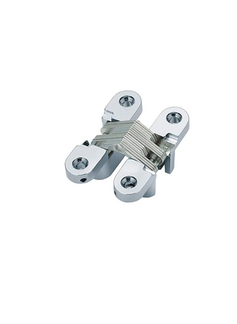 ROBUSTLINE Concealed invisible door hinges (cross hinges) zinc alloy Chrome Plated Finish 95MM - Image 1