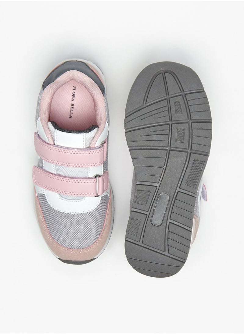 Flora Bella By Shoexpress - Girls Colourblock Casual Sneakers With Hook And Loop Closure By Shoexpress - Image 1