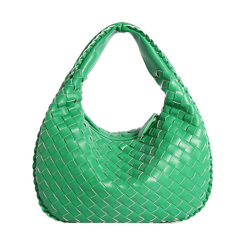 French High-End Woven Bag for Women, Versatile Shoulder Armpit Bag, Niche Texture Portable Commuter Bag - Image 1
