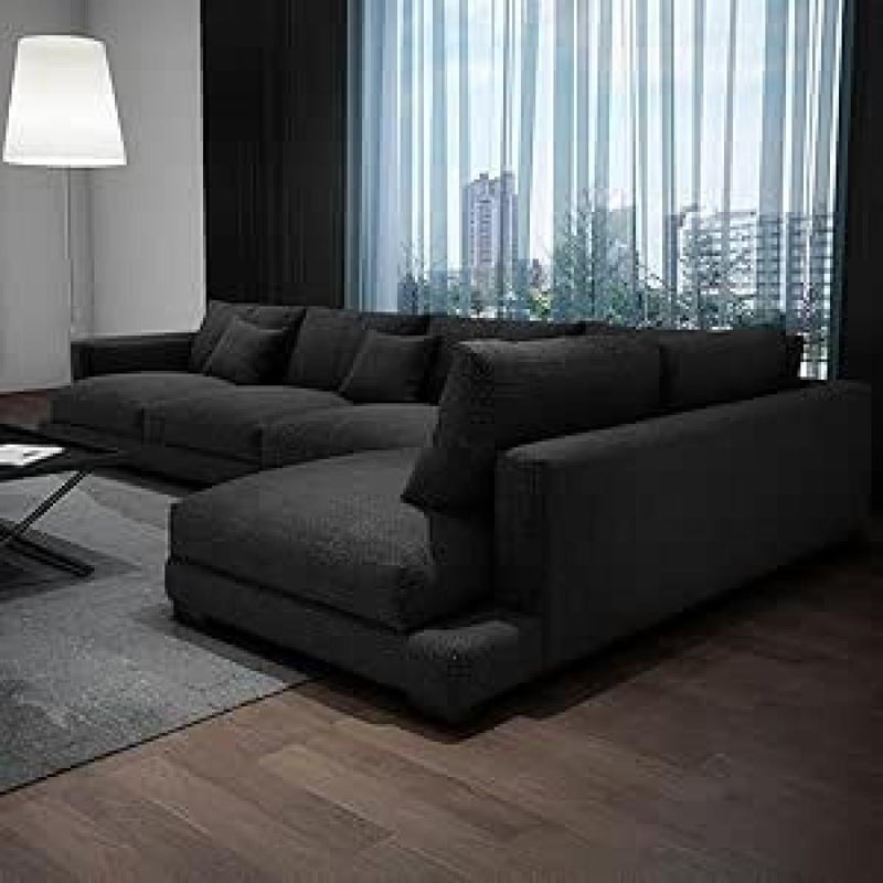 Betak Corner sofa, size 320 x 190 x 80 x 95 cm, black, model 1108800 from Beitak store - Image 1