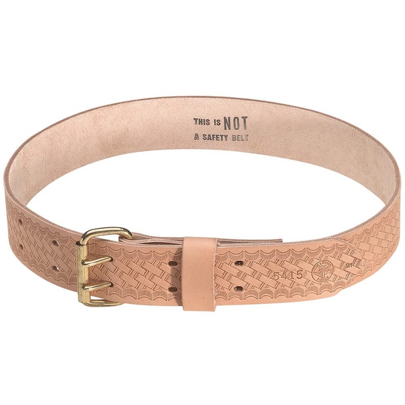 Klein Tools 5415L Tool Belt HeavyDuty Leather Work Belt for Contractors Construction Carpenters Electricians Framers Ironworkers Large