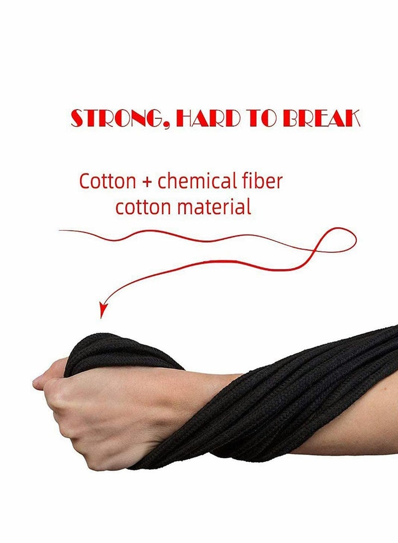 KASTWAVE 2 Roll 10M Soft Black Cotton Rope, for Wall Hanging, Decor Crafts Projects Macrame Knotting and Home Decoration - Image 4