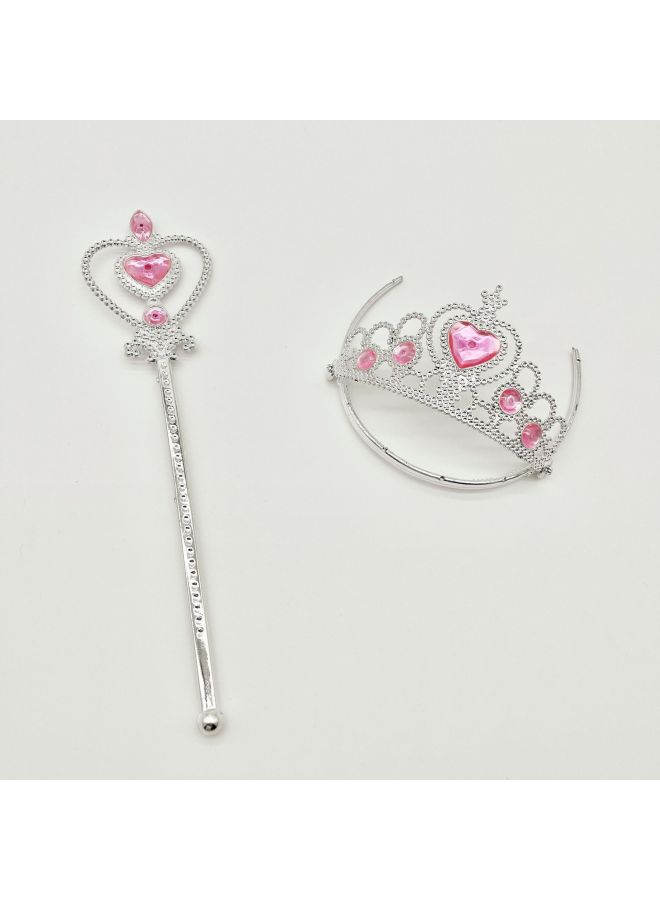 Factory In Stock Magic Wand Crown Opp Bag Suit Girl Fairy Stick Headband Jewelry Toy Sky Blue