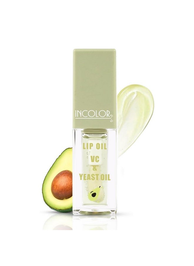 INCOLOR - Avocado Natural Lip Oil Vc & Yeast Oil, Long Lasting Moisturization & Nourishment For Girl & Women - 4Ml - Image 1