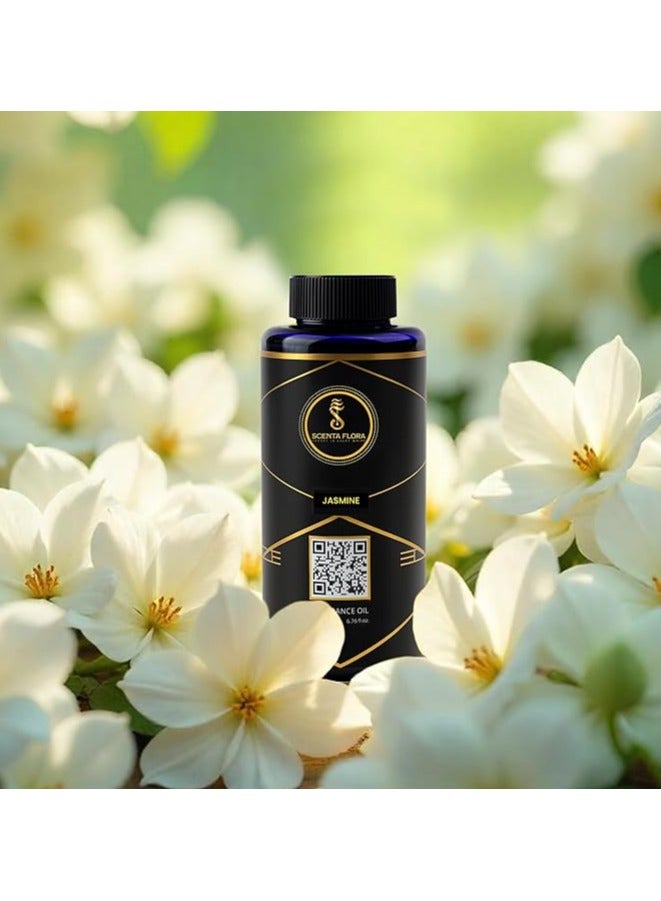 Scenta Flora Jasmine Fragrance Oil for Scent Diffusers Aromatherapy 200 ml | IFRA Certified | Blend of Jasmine, Tuberose & Violet for Homes, Hotels, and Offices | Designed to Enrich Any Space - Image 2