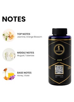 Scenta Flora Jasmine Fragrance Oil for Scent Diffusers Aromatherapy 200 ml | IFRA Certified | Blend of Jasmine, Tuberose & Violet for Homes, Hotels, and Offices | Designed to Enrich Any Space  - Image 3