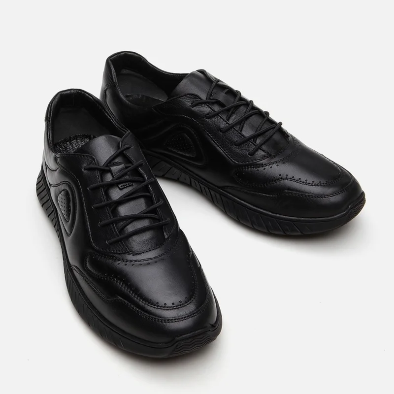 Hotiç 02AYH295650A100 GENUINE Leather Black Men's Sports Shoes